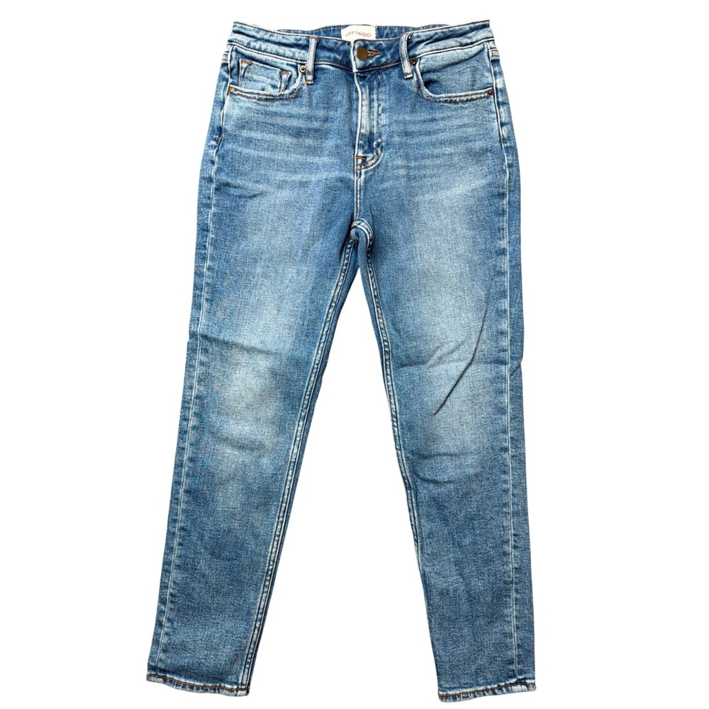 Driftwood Jeans Womens 27 Jackie Blue Slim Straight High Rise Denim